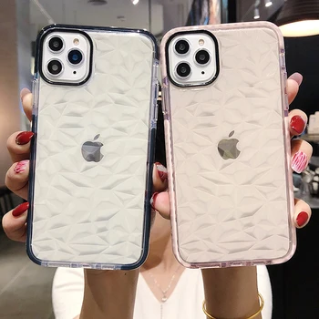 Želė Deimanto Modelis Case For iPhone 12 Pro Max Mini Aišku Kristalų Prabangus Minkštas gaubtas, Skirtas 