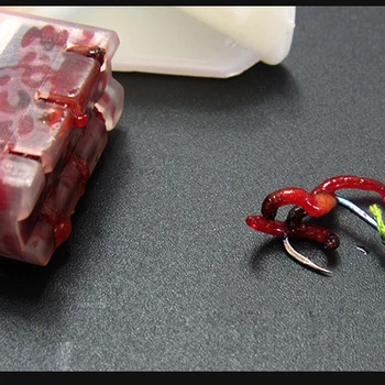 Žvejybos Pagalbinė Priemonė, Automatinė Raudonos Širdys Greitai paketas dėl Masalas Kabo Sliekų Bloodworm Įrašą Gumos Juosta Prijuostė Karpis Replės